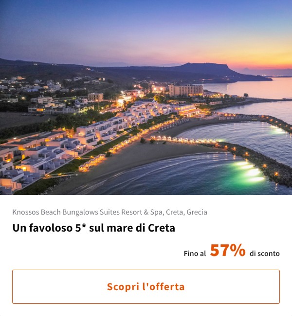 Un favoloso 5* sul mare di Creta