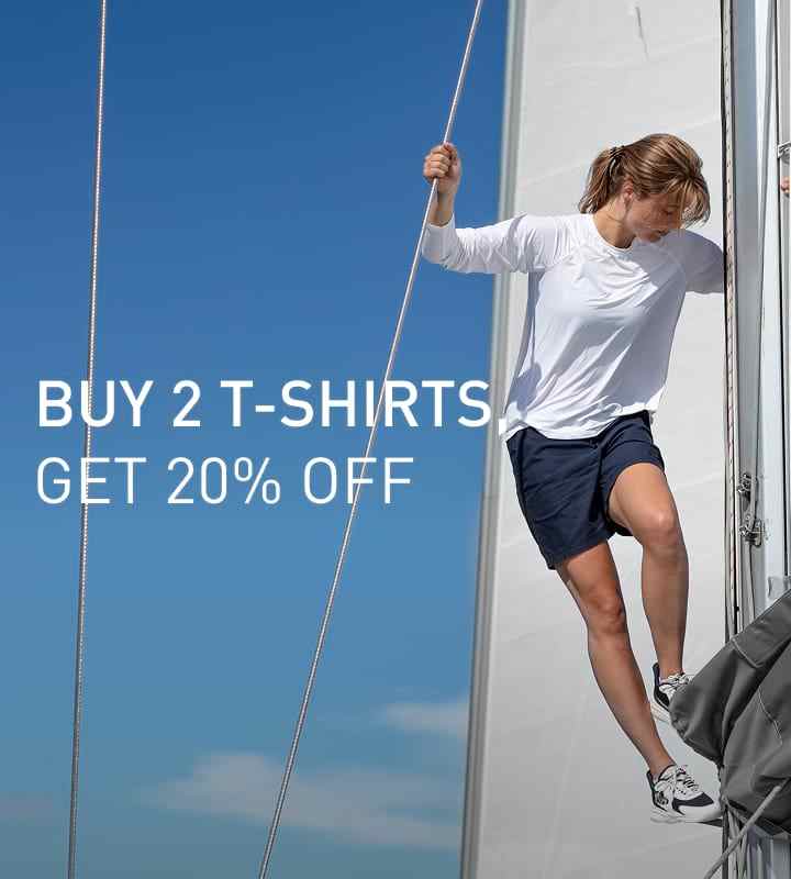 Buy 2 t-shirts, get 20% off