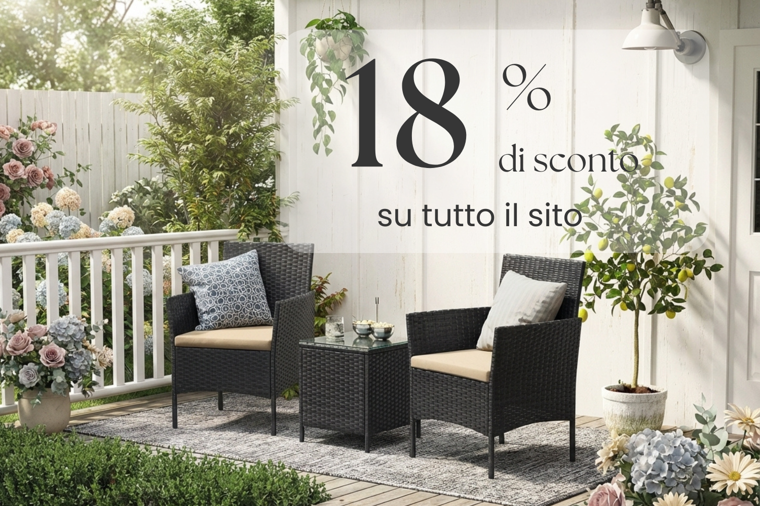 18% di sconto su tutto il sito