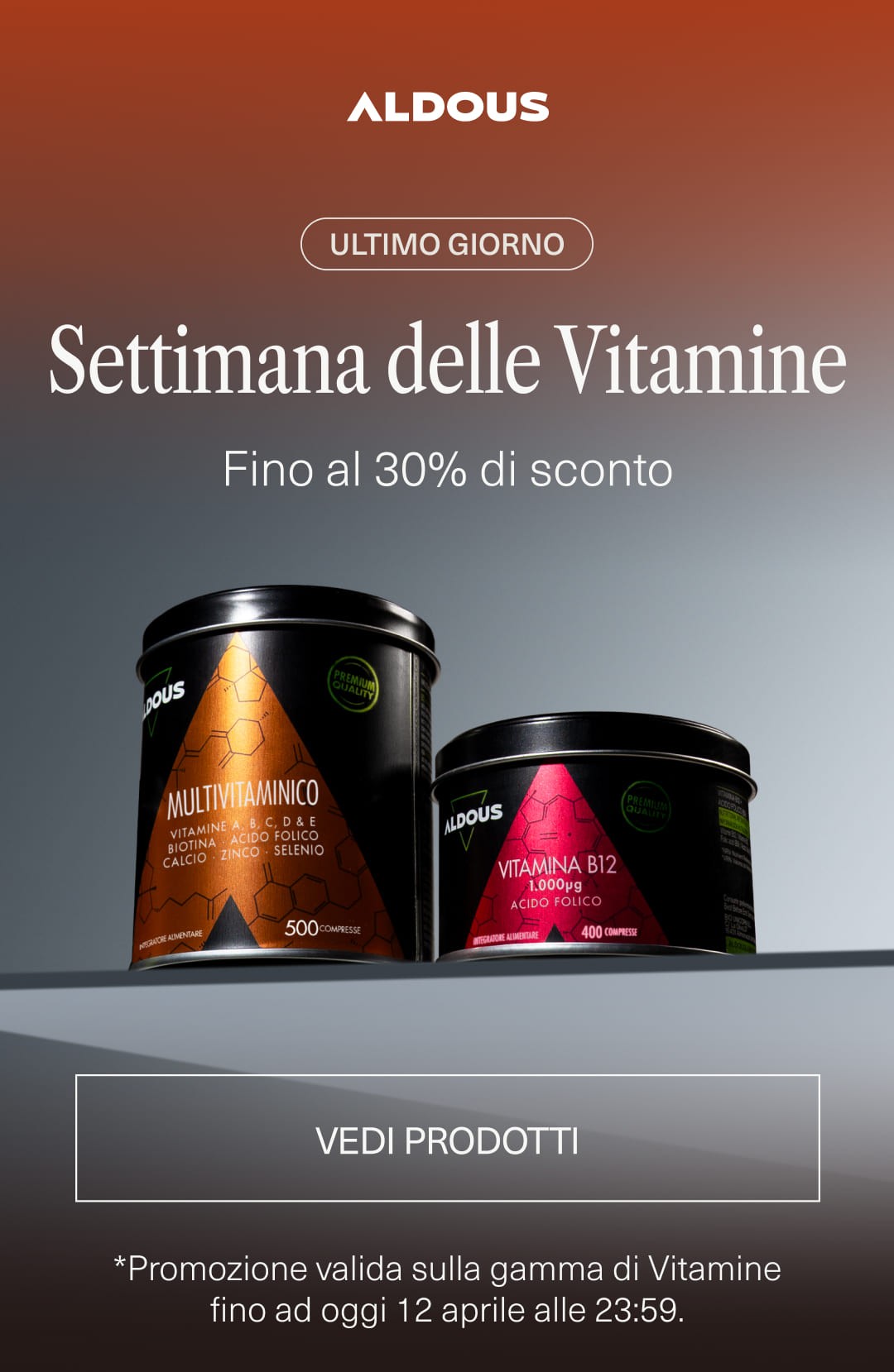 Settimana delle Vitamine. Tutte le vitamine fino al -30% di sconto.