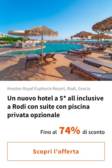Un nuovo hotel a 5* all inclusive a Rodi con suite con piscina privata opzionale
