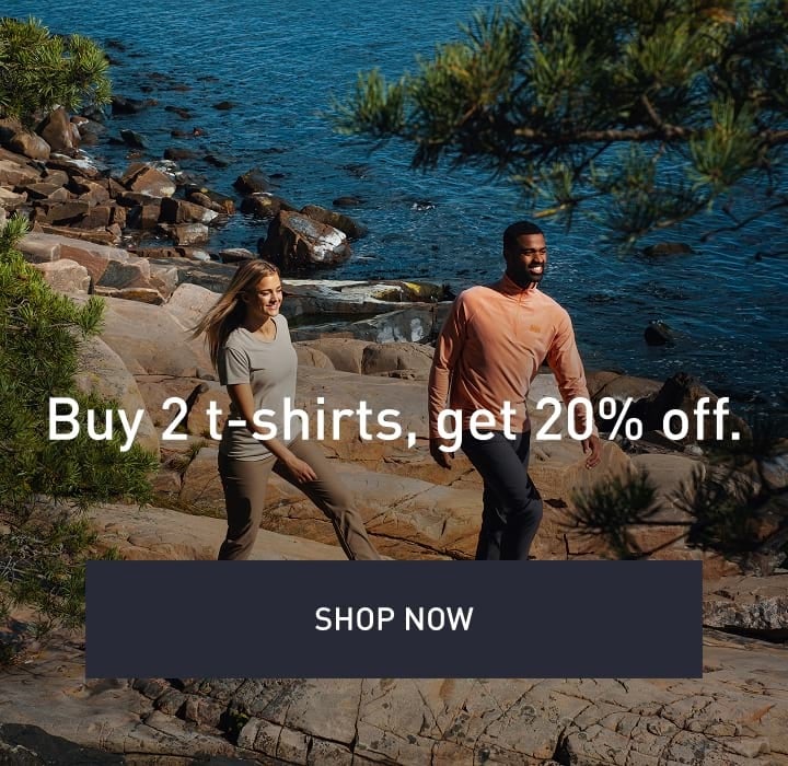 Buy 2 t-shirts, get 20% off.- Shop Now
