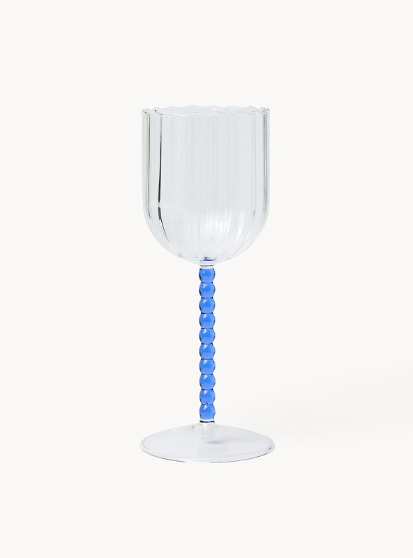 Calice in vetro stelo colorato