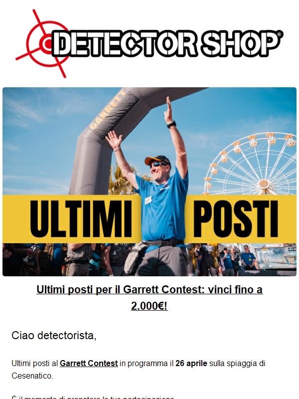 Ultimi posti per il Garrett Contest