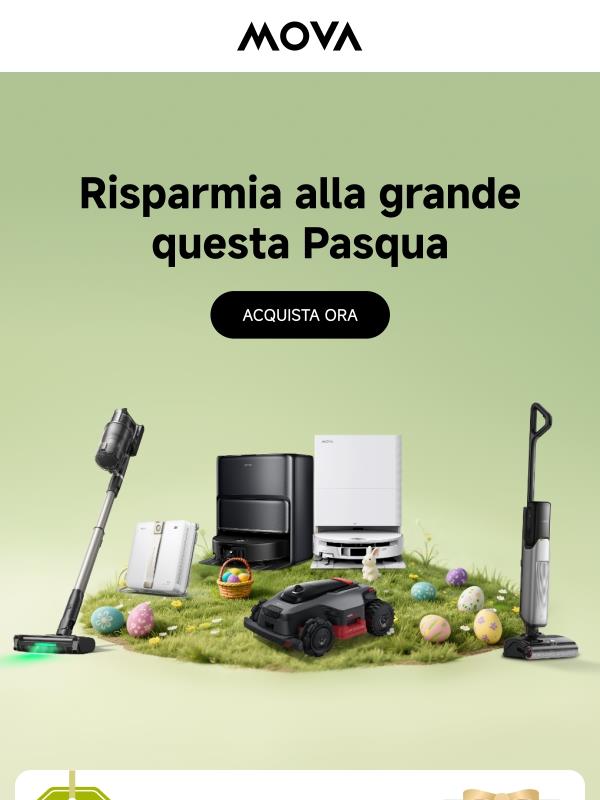 🐣 Festeggia la Pasqua con MOVA: fino a 350 € di sconto