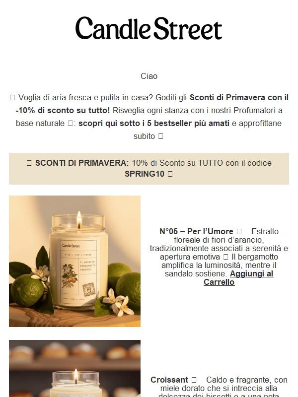 🌸 Sconti di Primavera: -10% su tutto!
