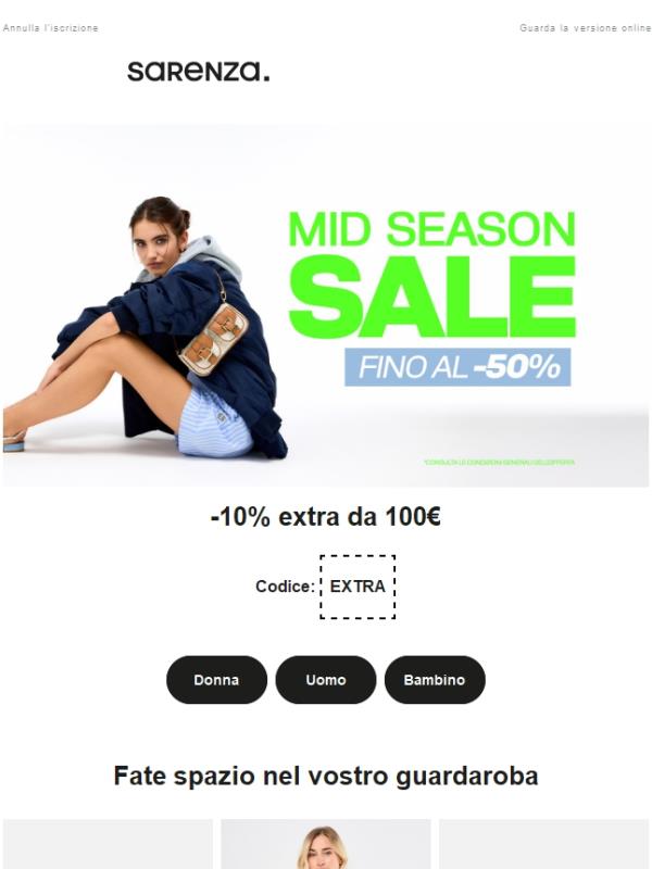 Fino al -50% -per rinnovare il tuo guardaroba 🌸