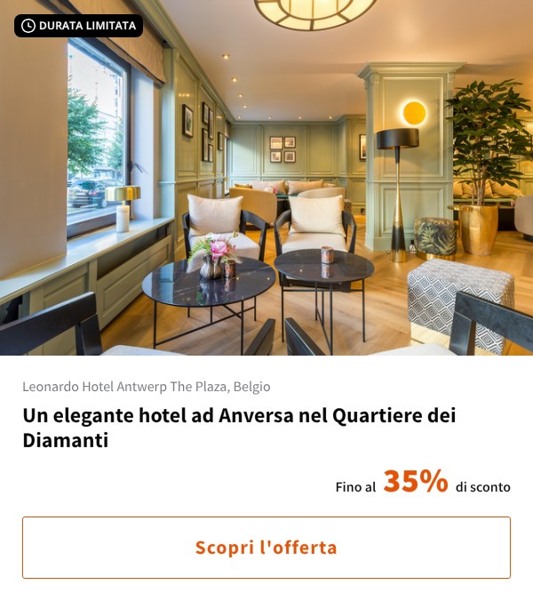 Un elegante hotel ad Anversa nel Quartiere dei Diamanti