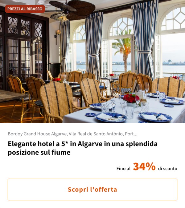Elegante hotel a 5* in Algarve in una splendida posizione sul fiume