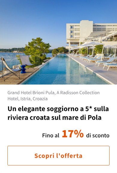 Un elegante soggiorno a 5* sulla riviera croata sul mare di Pola