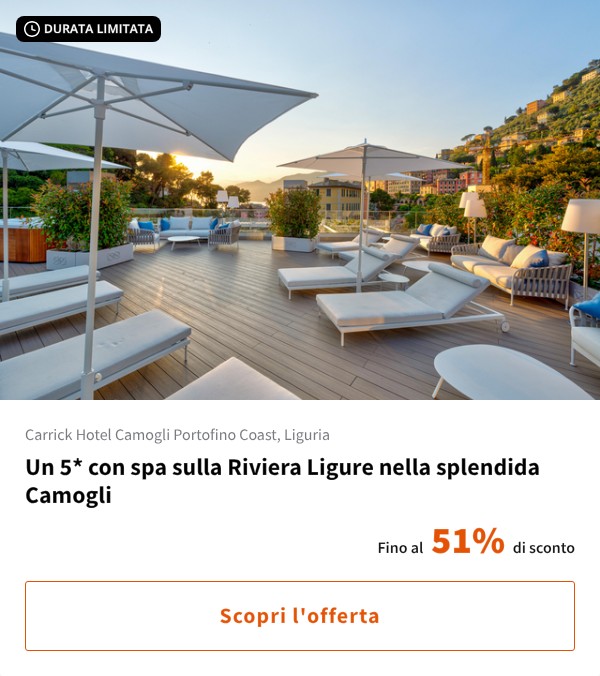 Un 5* con spa sulla Riviera Ligure nella splendida Camogli