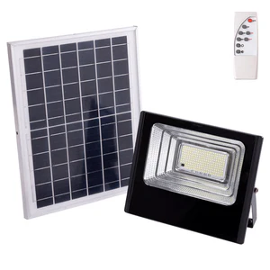 Proiettore LED solare 100W 6500K Pannello: 6V/12W Batteria: 3,2V/8000MaH Telecomando [HO-SOLARFL-100W-01]