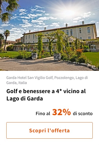 Golf e benessere a 4* vicino al Lago di Garda