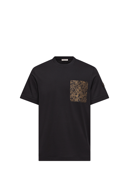 T-shirt in cotone con stampa paisley