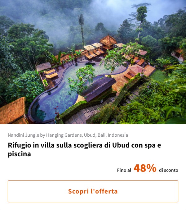 Rifugio in villa sulla scogliera di Ubud con spa e piscina