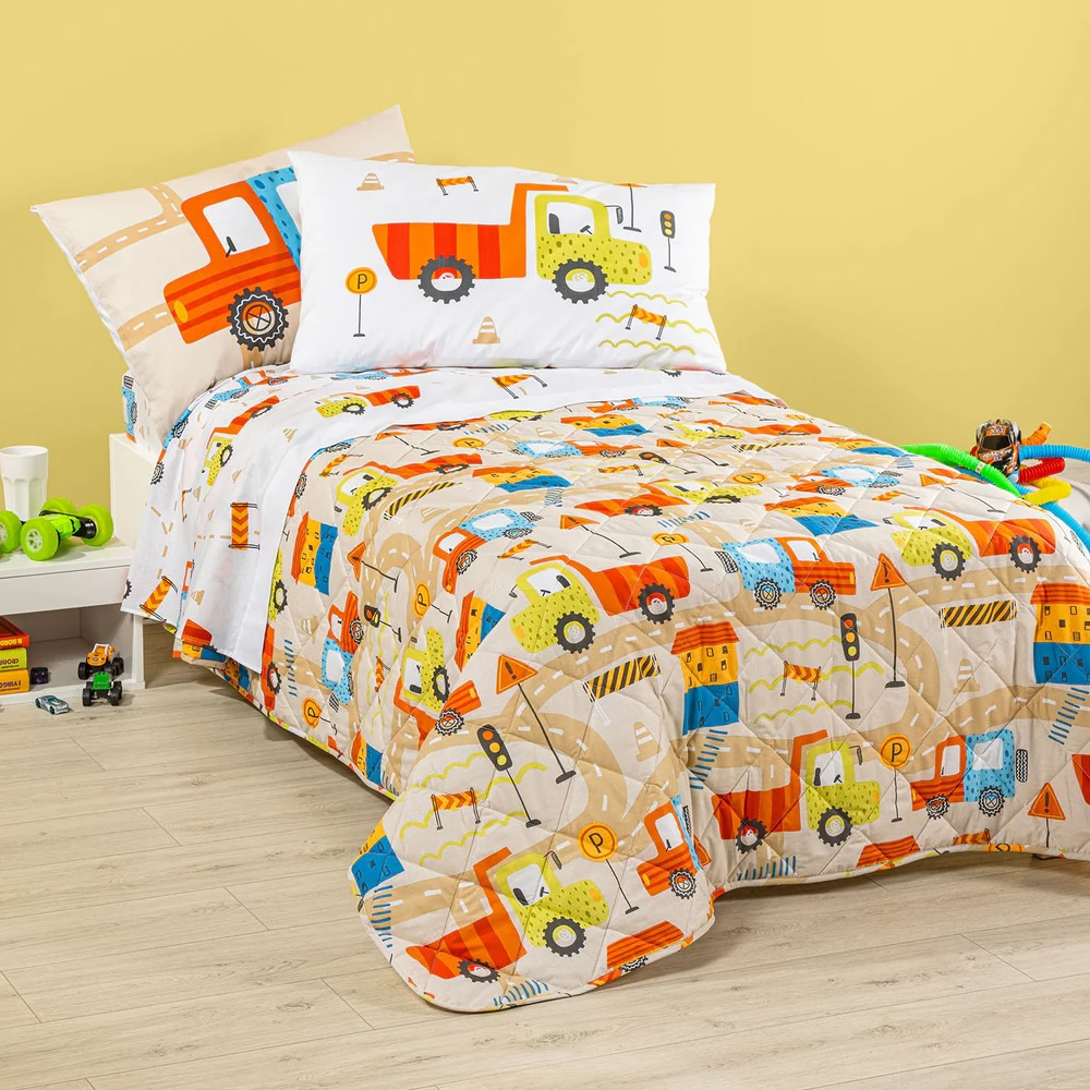 Image of COPRILETTO TRAPUNTATO CITY CAR PIAZA E MEZZA CALEFFI