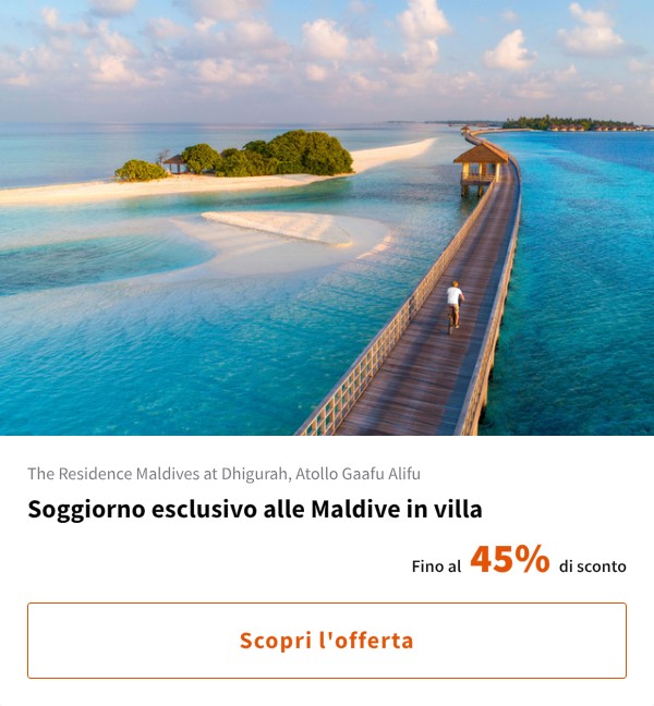 Soggiorno esclusivo alle Maldive in villa