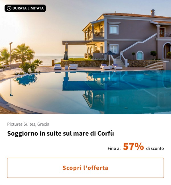 Soggiorno in suite sul mare di Corfù