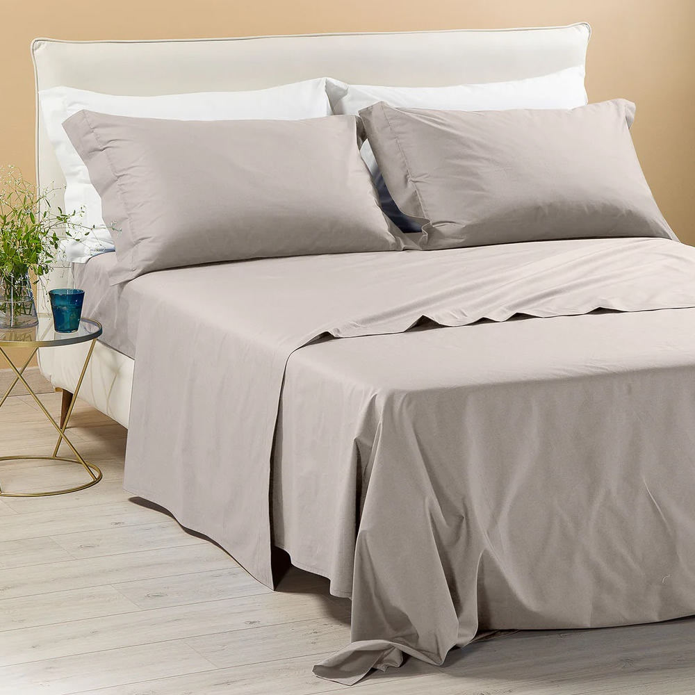 Image of COMPLETO LENZUOLO PERCALLE SINGOLO TINTA UNITA CALEFFI