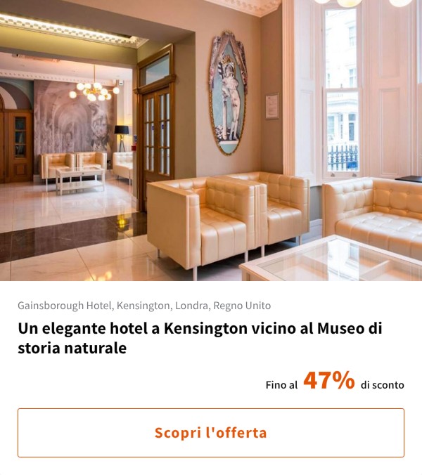 Un elegante hotel a Kensington vicino al Museo di storia naturale