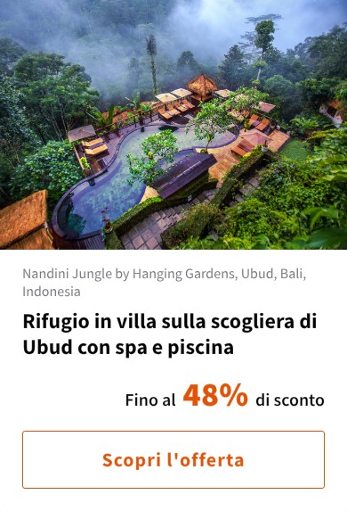 Rifugio in villa sulla scogliera di Ubud con spa e piscina