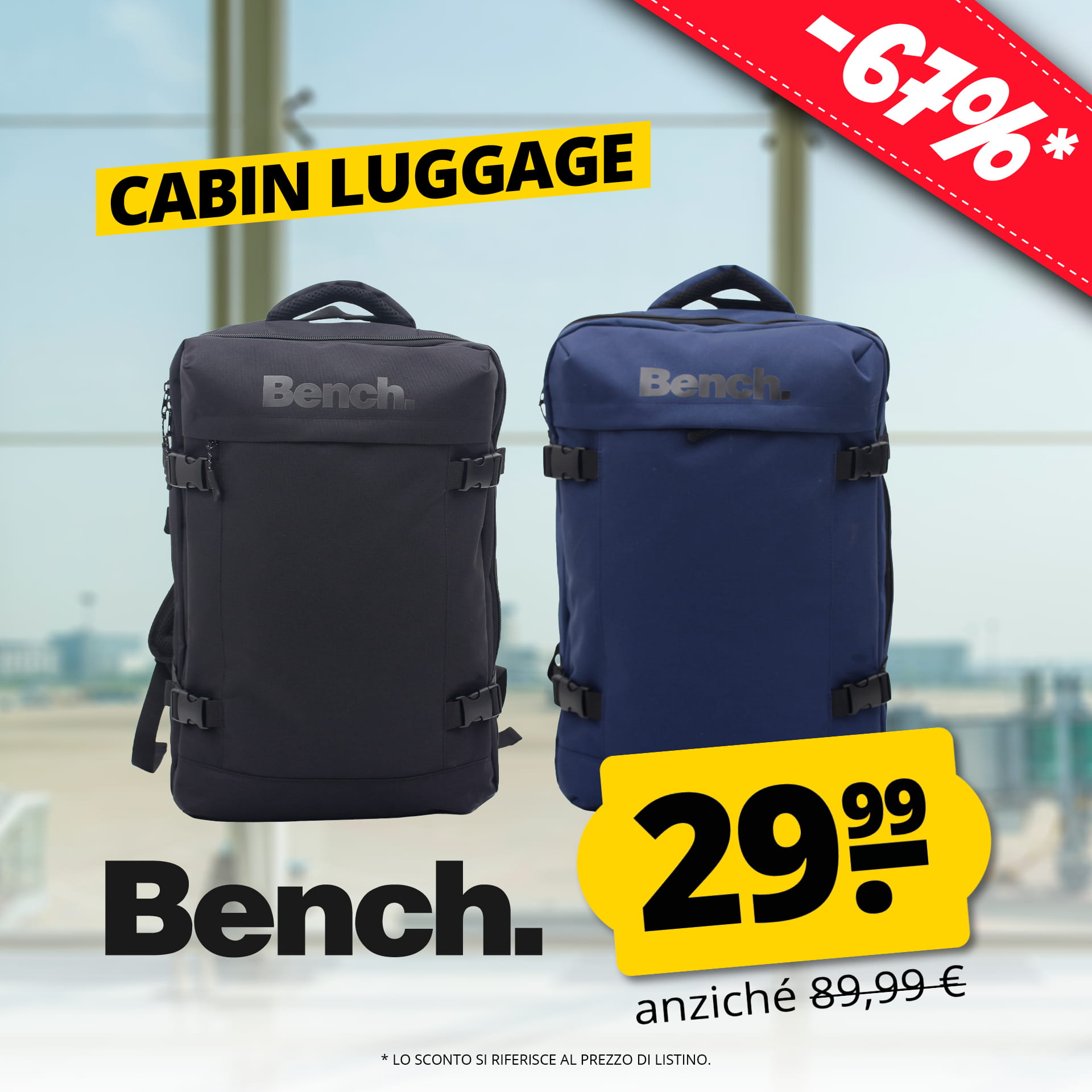 bench courchevek bagaglio a mano