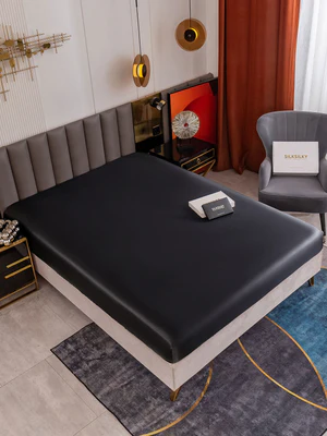 Image of 19 Momme lenzuolo con angoli di seta senza cucitura