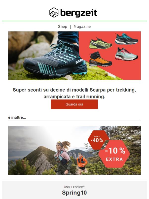 Doppia promo - Scarpa in sconto e extra 10%