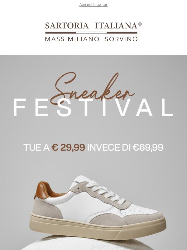 Sneaker Festival: a 29,99€ invece di 69,99€