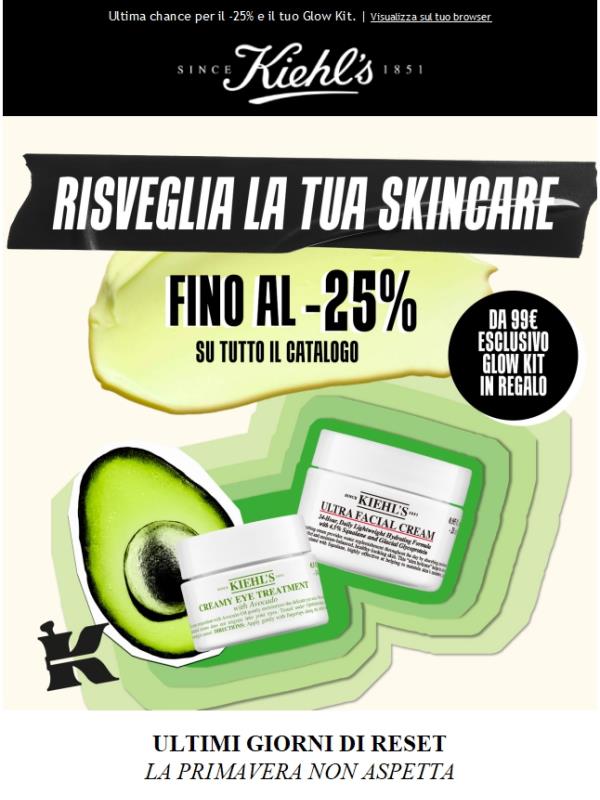 ULTIME ORE: Skin Reset Kiehl's ⏰