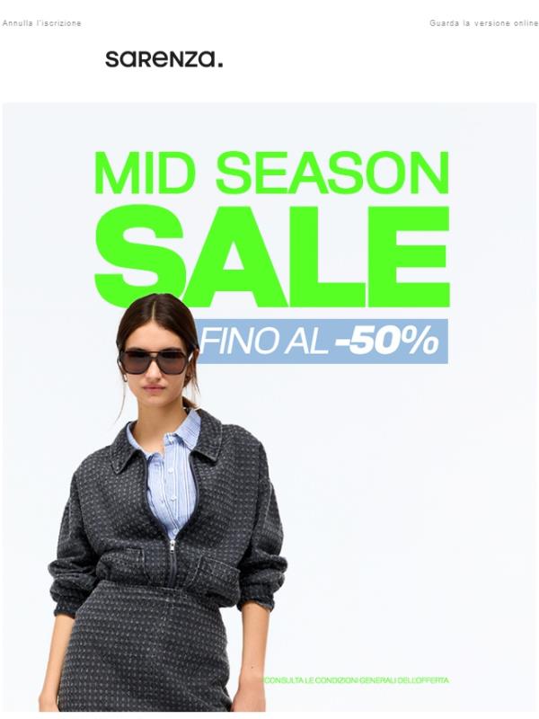 Mid Season Sale: solo poche ore rimaste 🚨