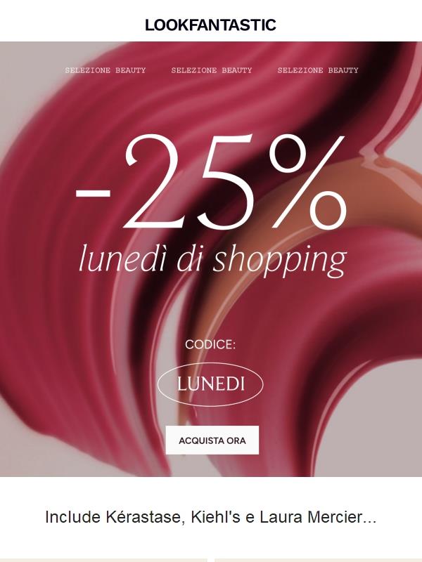 25% di sconto sui tuoi preferiti