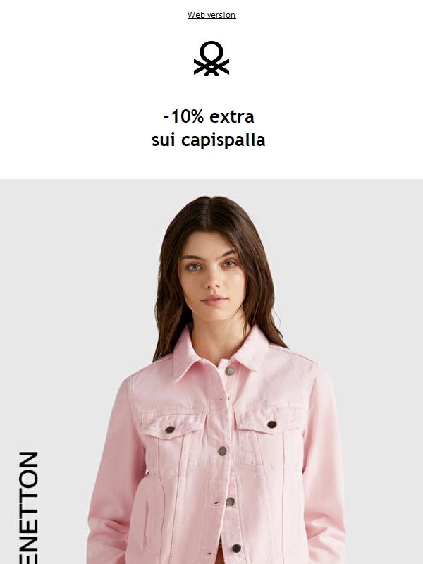 Outlet Benetton: extra -10% sulle giacche del momento
