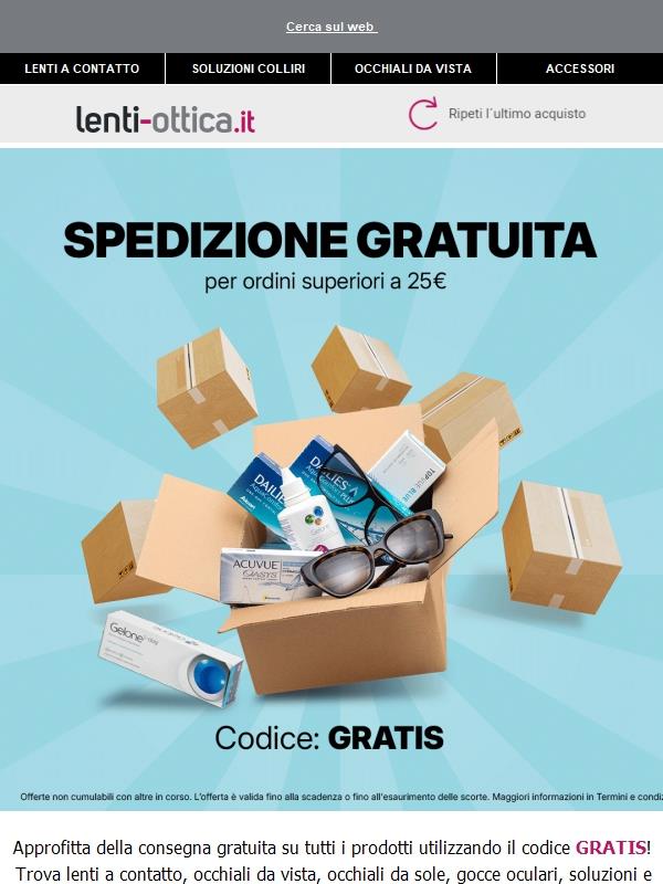 Spedizione gratuita - solo per pochi giorni ⏰