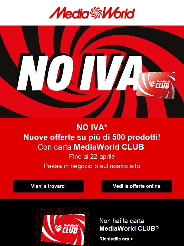 NO IVA: nuovissime offerte, fino al 22/04