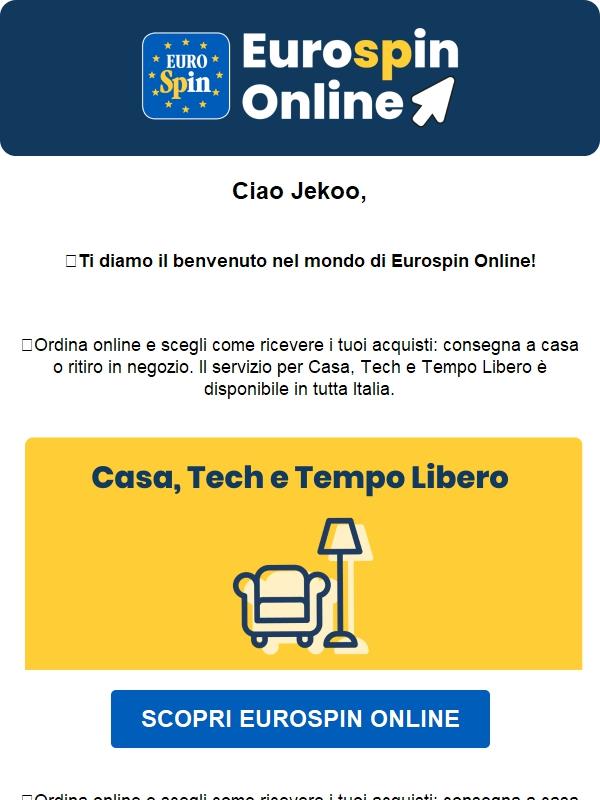 Ti diamo il benvenuto in Eurospin Online!🙌