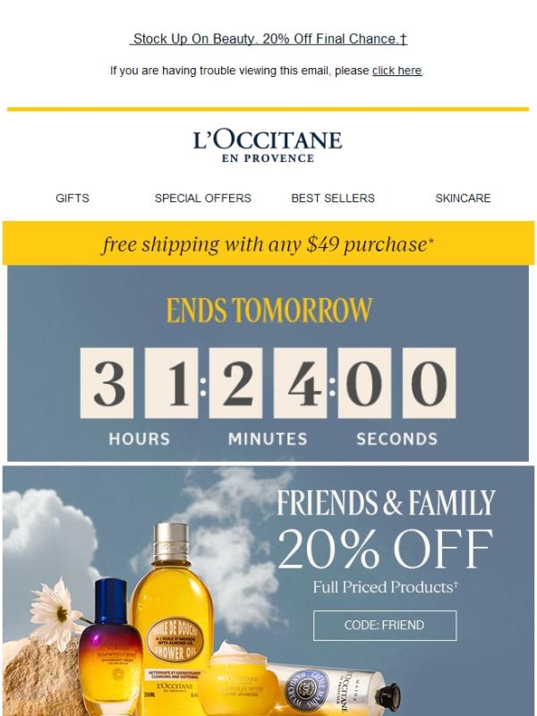 20% Off Ending Tomorrow