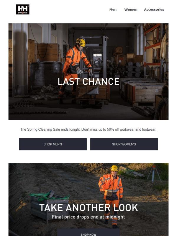 Final Hours: Up to 50% Off Workwear