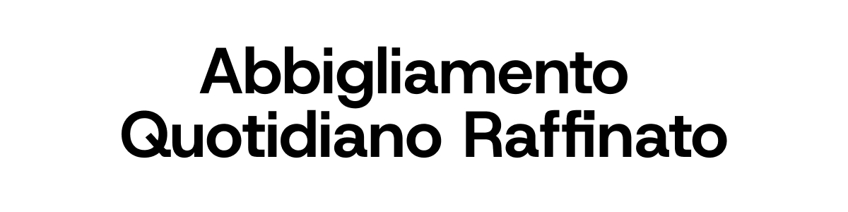 Abbigliamento quotidiano raffinato