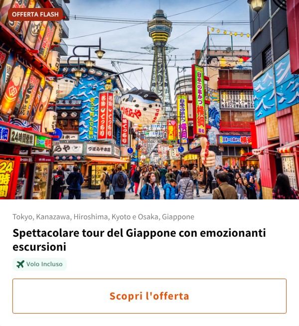 Spettacolare tour del Giappone con emozionanti escursioni