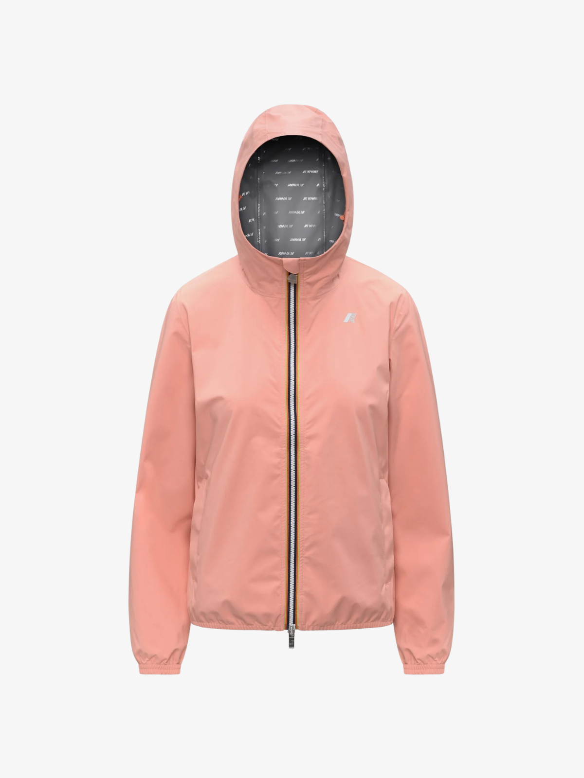 an image of a green jacket with a hood and a zipper