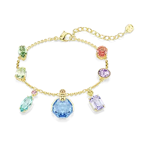 Bracciale Gema, Taglio misto, Multicolore, Placcato color oro <br />