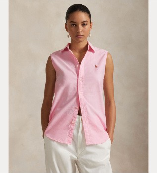 camicia-senza-maniche-oxford-rosa