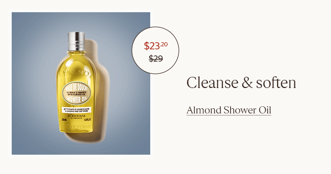$23.20 | CLEANSE AND SOFTEN | ALMOND SHOWER OIL