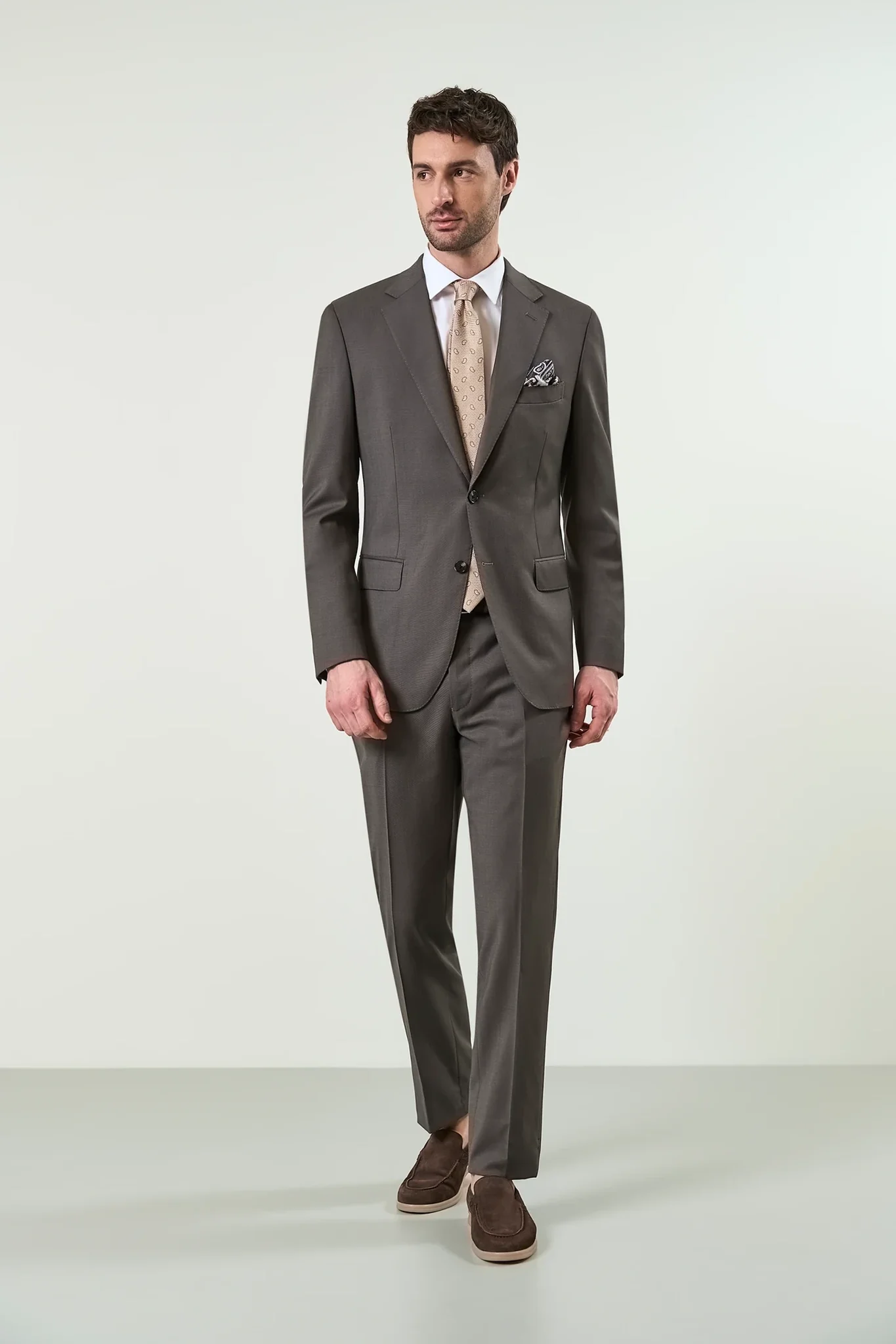 Image of Abito marrone sallia lana 110's custom fit