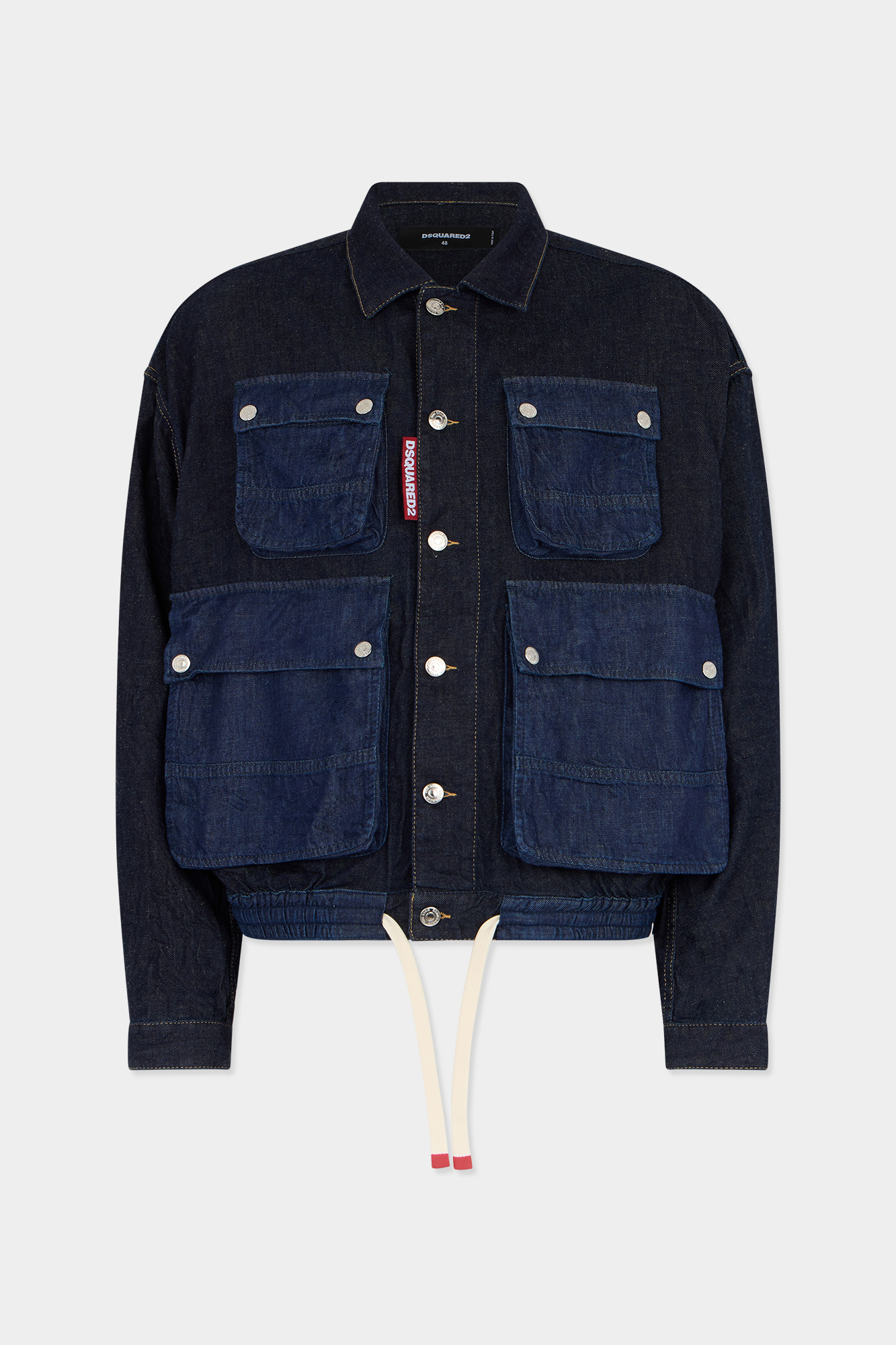 Dark Wash Cargo Jean Jacket