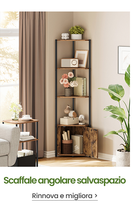 Scaffale angolare salvaspazio