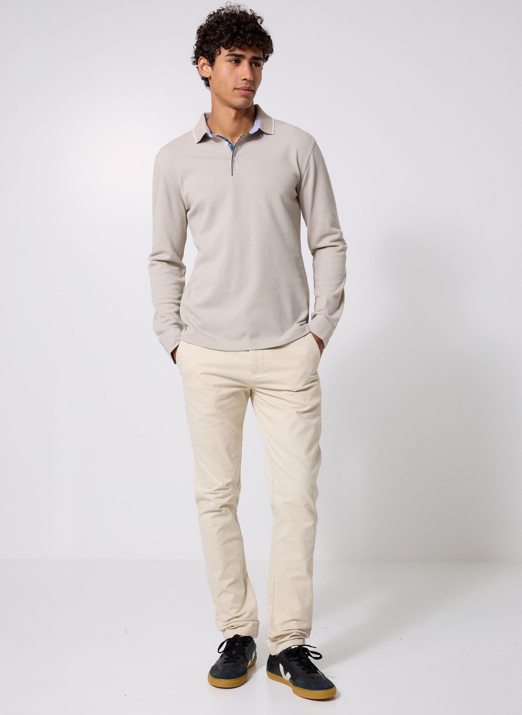 MADE BY Polos manches courtes TPOLONG homme gris