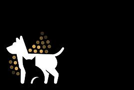 Un’icona che mostra un cane e un gatto che perdono pelo e pelle morta.