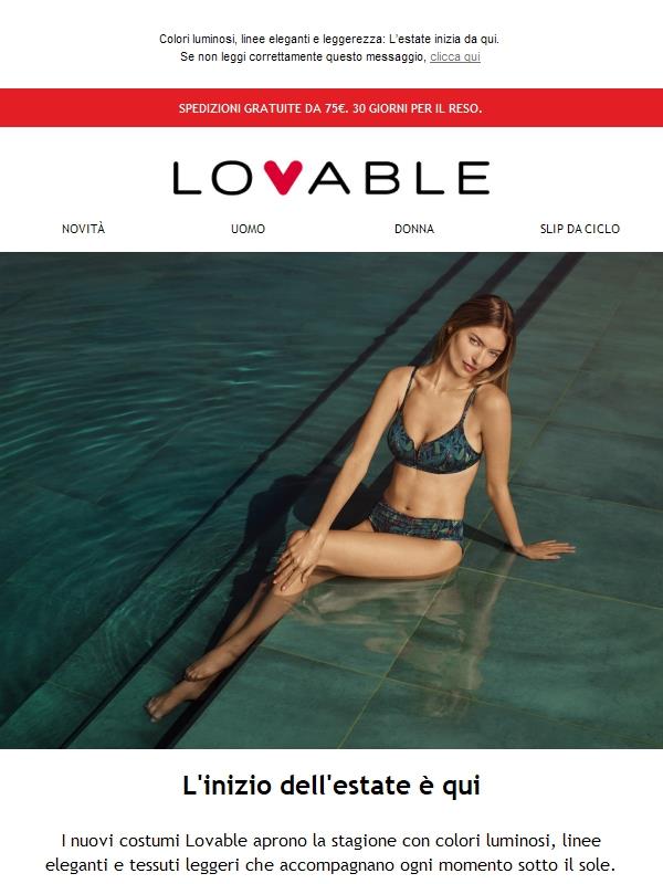 Questa estate, inizia con Lovable. Scopri la collezione mare.